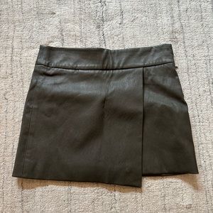 Intermix Leather Skirt
